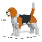Jekca - Beagle - Dog - 01S - Lego - Sculpture - Construction - 4D - Brick Animals - Toys