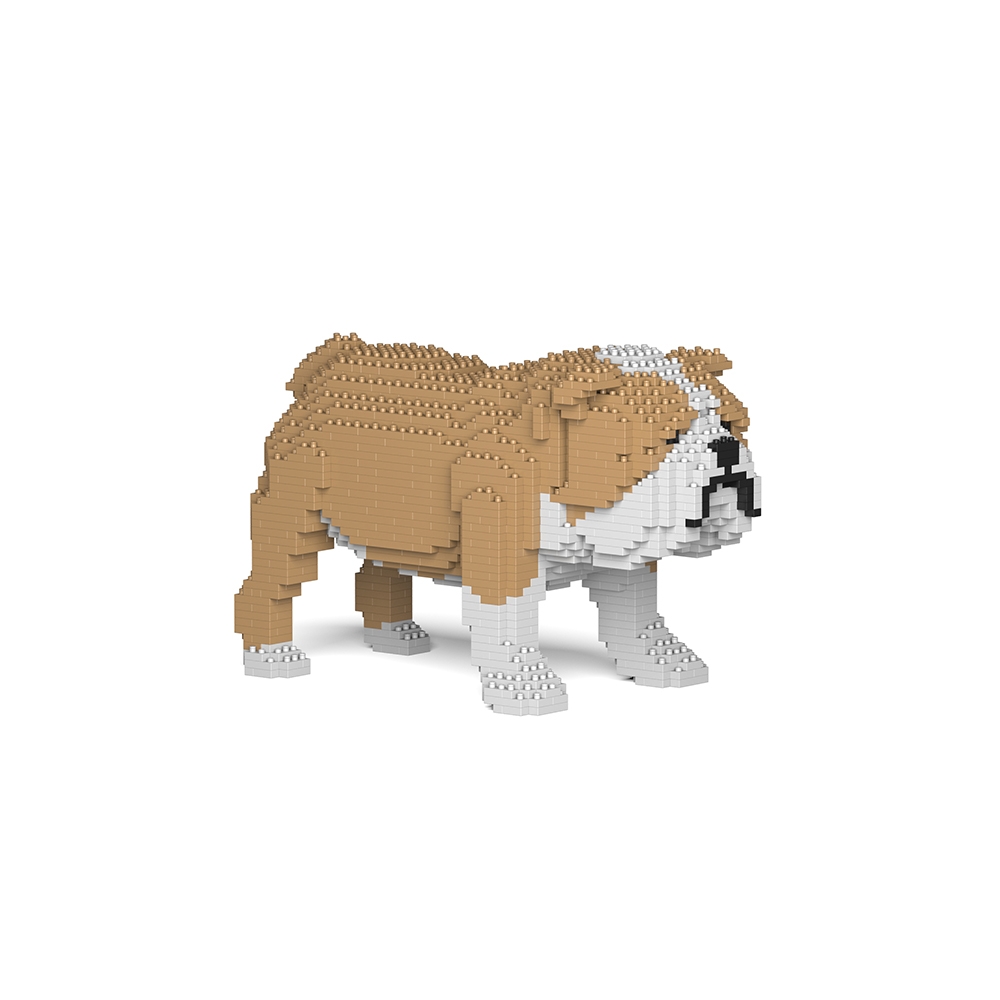 Jekca English Bulldog Dog 01SM03 Lego Sculpture