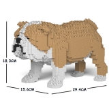 Jekca - Bulldog Inglese - Cane - 01S-M03 - Lego - Scultura - Costruzione - 4D - Animali di Mattoncini - Toys