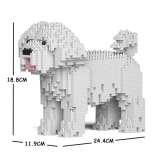 Jekca - Maltese - Dog - 01S - Lego - Sculpture - Construction - 4D - Brick Animals - Toys