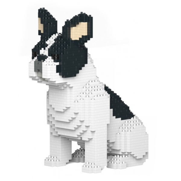 Jekca - Bulldog Francese - Cane - ST19FB04-M04 - Lego - Scultura - Costruzione - 4D - Animali di Mattoncini - Toys