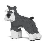 Jekca - Standard Schnauzer - Dog - 02S-M01 - Lego - Sculpture - Construction - 4D - Brick Animals - Toys