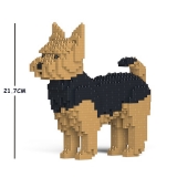 Jekca - Yorkshire Terrier - Dog - 01S - Lego - Sculpture - Construction - 4D - Brick Animals - Toys