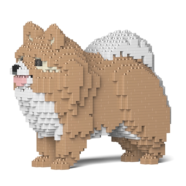 Jekca - Volpino - Cane - 02S-M01 - Lego - Scultura - Costruzione - 4D - Animali di Mattoncini - Toys