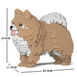 Jekca - Pomeranian - Canidae Fox - Dog - 02S-M01 - Lego - Sculpture - Construction - 4D - Brick Animals - Toys