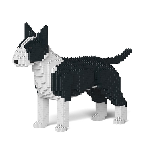 Jekca - Bull Terrier Inglese - Cane - 01S-M01 - Lego - Scultura - Costruzione - 4D - Animali di Mattoncini - Toys