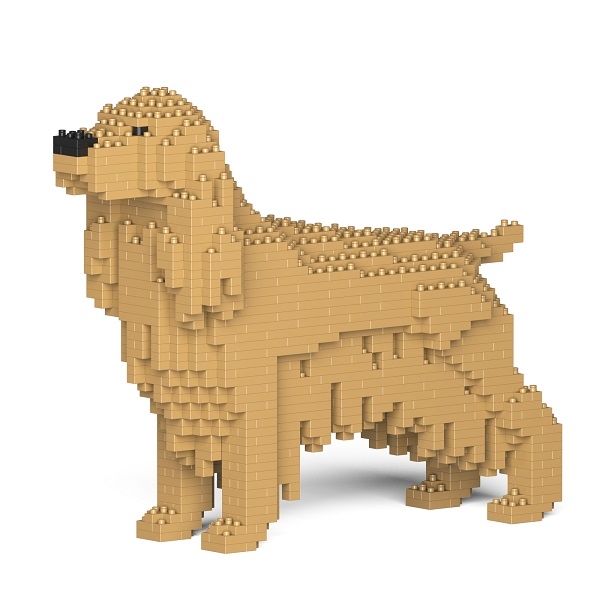 Jekca - Cocker Spaniel Inglese - Cane - 01S-M01 - Lego - Scultura - Costruzione - 4D - Animali di Mattoncini - Toys