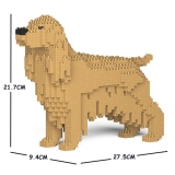 Jekca - English Cocker Spaniel - Dog - 01S-M01 - Lego - Sculpture - Construction - 4D - Brick Animals - Toys