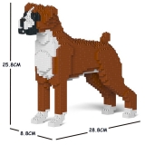 Jekca - Boxer - Dog - 01S-M01 - Lego - Sculpture - Construction - 4D - Brick Animals - Toys