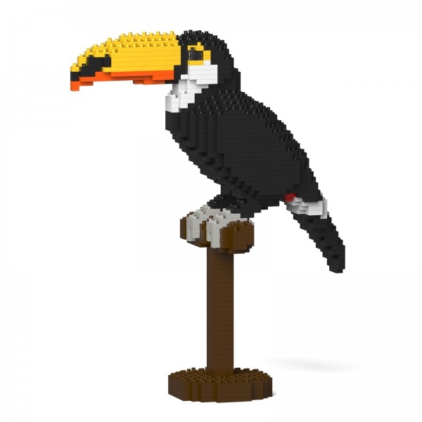 Jekca - Ramphastos Toco - Toucan - Bird - 01S - Lego - Sculpture - Construction - 4D - Brick Animals - Toys