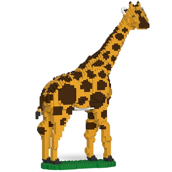 Jekca - Giraffa - Mammifero - 01S - Lego - Scultura - Costruzione - 4D - Animali di Mattoncini - Toys