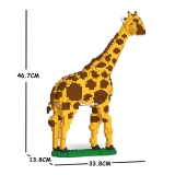 Jekca - Giraffe - Mammal - 01S - Lego - Sculpture - Construction - 4D - Brick Animals - Toys