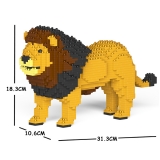 Jekca - Lion - Mammal - 01S - Lego - Sculpture - Construction - 4D - Brick Animals - Toys