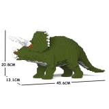 Jekca - Triceratops - Triceratopo - Dinosauro - 01S-M01 - Lego - Scultura - Costruzione - 4D - Animali di Mattoncini - Toys