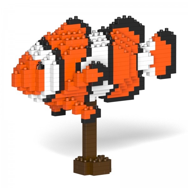 Jekca - Pesce Pagliaccio - 01S - Lego - Scultura - Costruzione - 4D - Animali di Mattoncini - Toys