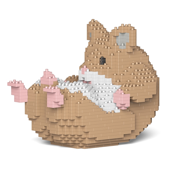 Jekca - Hamster - 04S-M01 - Lego - Sculpture - Construction - 4D - Brick Animals - Toys