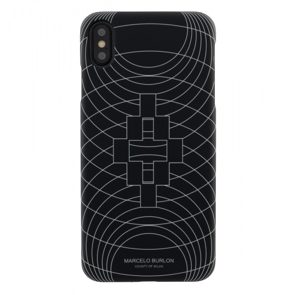 Marcelo Burlon - Cover Wire Frame Black - iPhone 11 Pro Max - Apple - County of Milan - Cover Stampata
