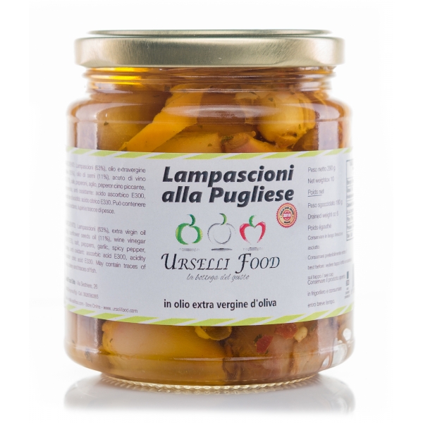Urselli Food - Lampascioni alla Pugliese in Olio Extravergine di Oliva - Olio di Alta Qualità Italiano - Puglia