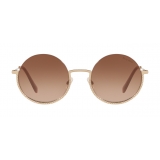 Miu Miu - Miu Miu Societe Sunglasses - Round - Pale Gold - Sunglasses - Miu Miu Eyewear