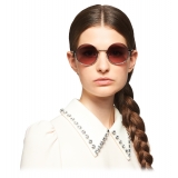 Miu Miu - Miu Miu Societe Sunglasses - Round - Pale Gold - Sunglasses - Miu Miu Eyewear