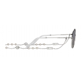 Miu Miu - Miu Miu Jeweled Glasses Chain - Silver - Sunglasses - Miu Miu Eyewear