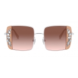 Miu Miu - Miu Miu Noir Sunglasses - Square - Cameo and Crystals - Sunglasses - Miu Miu Eyewear