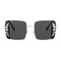 Miu Miu - Miu Miu Noir Sunglasses - Square - Black and Crystals - Sunglasses - Miu Miu Eyewear