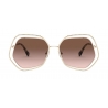 Miu Miu - Miu Miu La Mondaine Sunglasses - Hexagonal - Dark Brown Gradient - Sunglasses - Miu Miu Eyewear