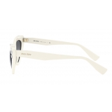 Miu Miu - Miu Miu Logo Sunglasses - Cat Eye - White and Crystals - Sunglasses - Miu Miu Eyewear