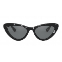 Miu Miu - Miu Miu Logo Sunglasses - Cat Eye - Black and White - Sunglasses - Miu Miu Eyewear