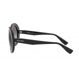 Miu Miu - Miu Miu Logo Sunglasses - Round - Black - Sunglasses - Miu Miu Eyewear