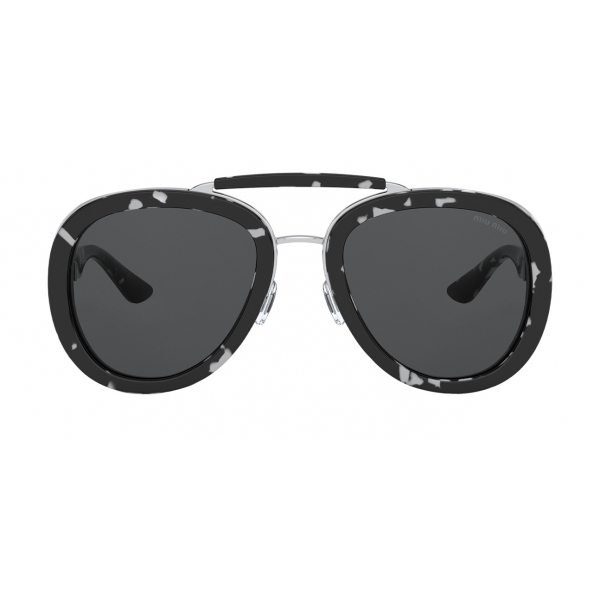 Miu Miu - Miu Miu Catwalk FW19 Sunglasses - Aviator - Black and White - Sunglasses - Miu Miu Eyewear