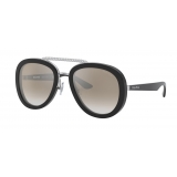 Miu Miu - Miu Miu Catwalk FW19 Sunglasses - Aviator - Black Silver - Sunglasses - Miu Miu Eyewear