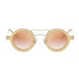 Miu Miu - Miu Miu Scenique Sunglasses - Round - Gold - Sunglasses - Miu Miu Eyewear