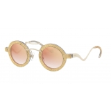 Miu Miu - Miu Miu Scenique Sunglasses - Round - Gold - Sunglasses - Miu Miu Eyewear