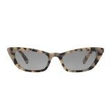 Miu Miu - Miu Miu Logo Sunglasses - Cat Eye - Tortoise Gray - Sunglasses - Miu Miu Eyewear