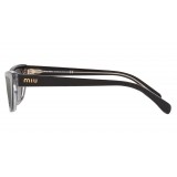 Miu Miu - Miu Miu Logo Sunglasses - Cat Eye - Black Gray - Sunglasses - Miu Miu Eyewear