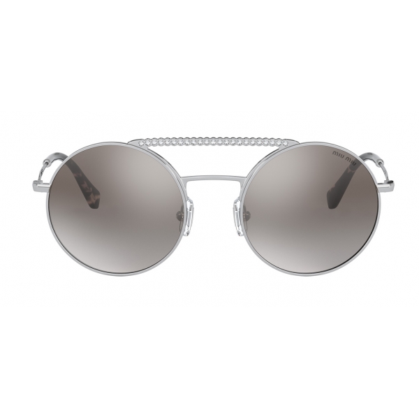 Miu Miu - Miu Miu Societe Sunglasses - Round - Silver - Sunglasses - Miu Miu Eyewear
