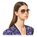 Miu Miu - Miu Miu Societe Sunglasses - Aviator - Pale Gold Brown - Sunglasses - Miu Miu Eyewear