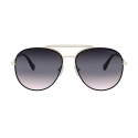 Miu Miu - Miu Miu Societe Sunglasses - Aviator - Black Pale Gold - Sunglasses - Miu Miu Eyewear