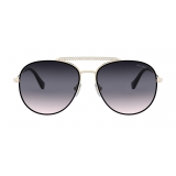 Miu Miu - Miu Miu Societe Sunglasses - Aviator - Black Pale Gold - Sunglasses - Miu Miu Eyewear