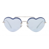 Miu Miu - Miu Miu Noir Sunglasses - Cat Eye Heart - Blue Silver - Sunglasses - Miu Miu Eyewear