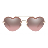 Miu Miu - Miu Miu Noir Sunglasses - Cat Eye Heart - Pink Gold - Sunglasses - Miu Miu Eyewear
