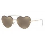 Miu Miu - Miu Miu Noir Sunglasses - Cat Eye Heart - Gold - Sunglasses - Miu Miu Eyewear