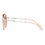 Miu Miu - Miu Miu Delice Sunglasses - Round - Opaline Pink - Sunglasses - Miu Miu Eyewear