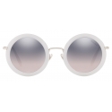 Miu Miu - Miu Miu Delice Sunglasses - Round - Opaline White - Sunglasses - Miu Miu Eyewear