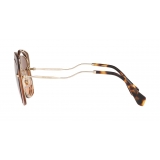Miu Miu - Miu Miu Scenique with Cut-Out Sunglasses - Flat - Dark Brown Gradient - Sunglasses - Miu Miu Eyewear