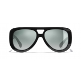 Chanel - Pilot Sunglasses - Black Green Mirror - Chanel Eyewear