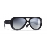 Chanel - Pilot Sunglasses - Dark Blue Mirror - Chanel Eyewear