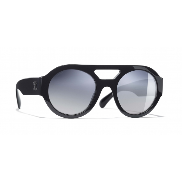 Chanel round store mirrored sunglasses